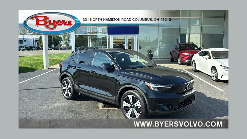 Onyx Black Metallic 2023 Volvo C40 Recharge SUV / Crossover All-Wheel Drive 1-Speed Automatic