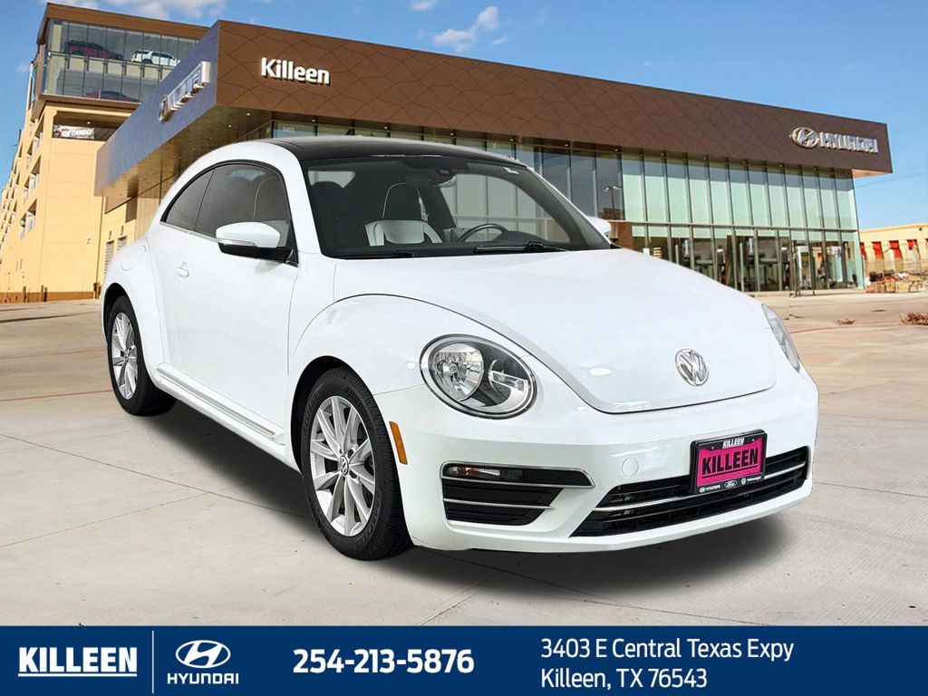 Pure White 2019 Volkswagen Beetle Hatchback Front-Wheel Drive 6-Speed Automatic