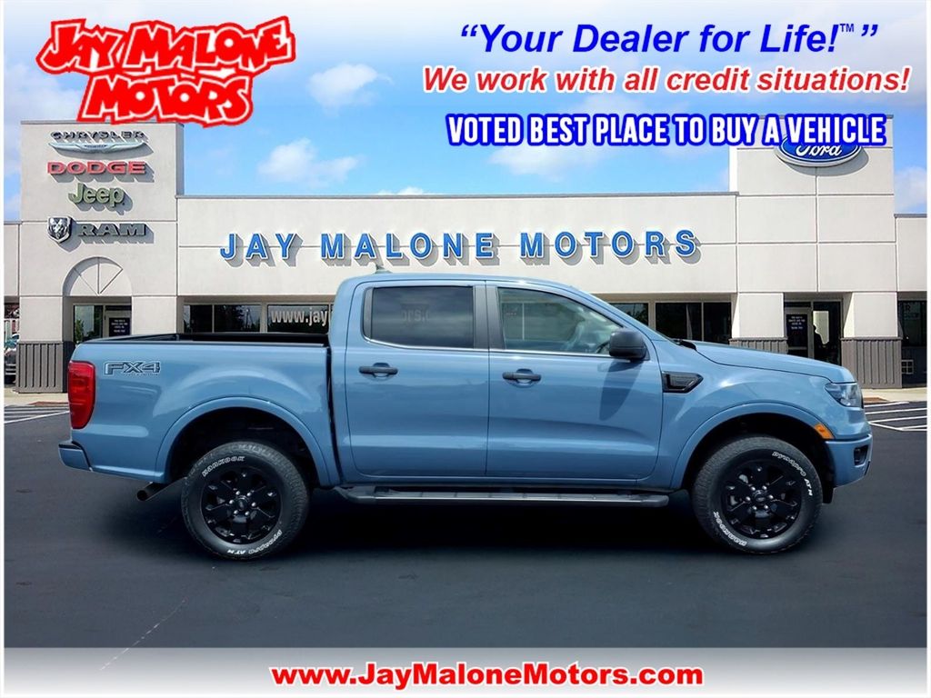 Blue (Azure Gray Metallic) 2023 Ford Ranger Pickup Truck Four-Wheel Drive Automatic