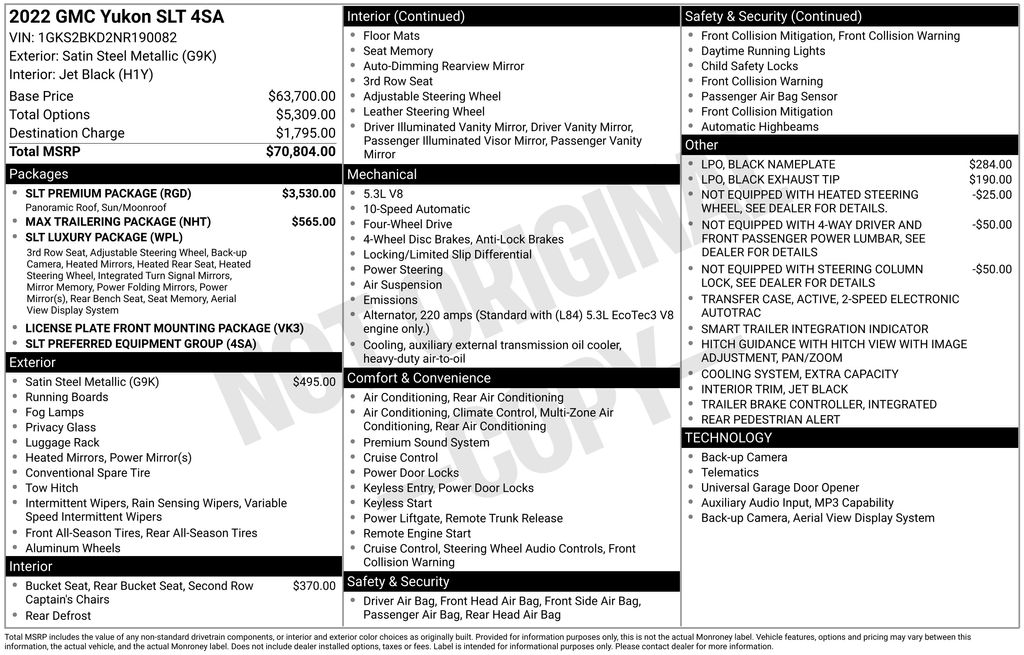 Used Car 2022 Gmc Yukon  Slt For Sale Under $40,000 In Austin, Texas