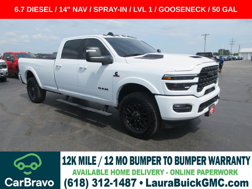 Bright White Clearcoat 2026 RAM 3500 Pickup Truck Four-Wheel Drive 8-Speed Automatic