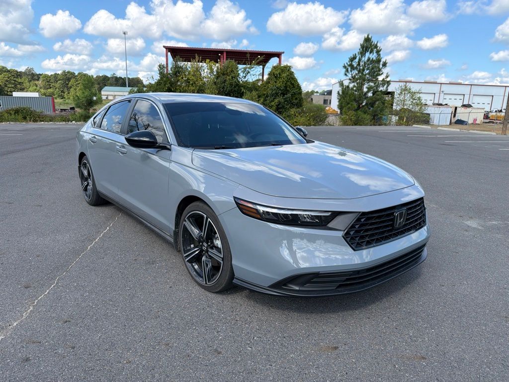 Urban Gray Pearl 2025 Honda Accord Hybrid Sedan Front-Wheel Drive Continuously Variable Transmission