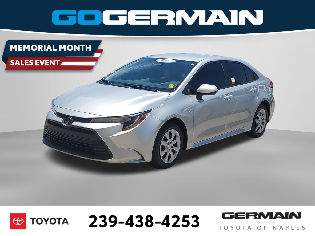 Classic Silver Metallic 2024 Toyota Corolla LE FWD Sedan Front-Wheel Drive Continuously Variable Transmission