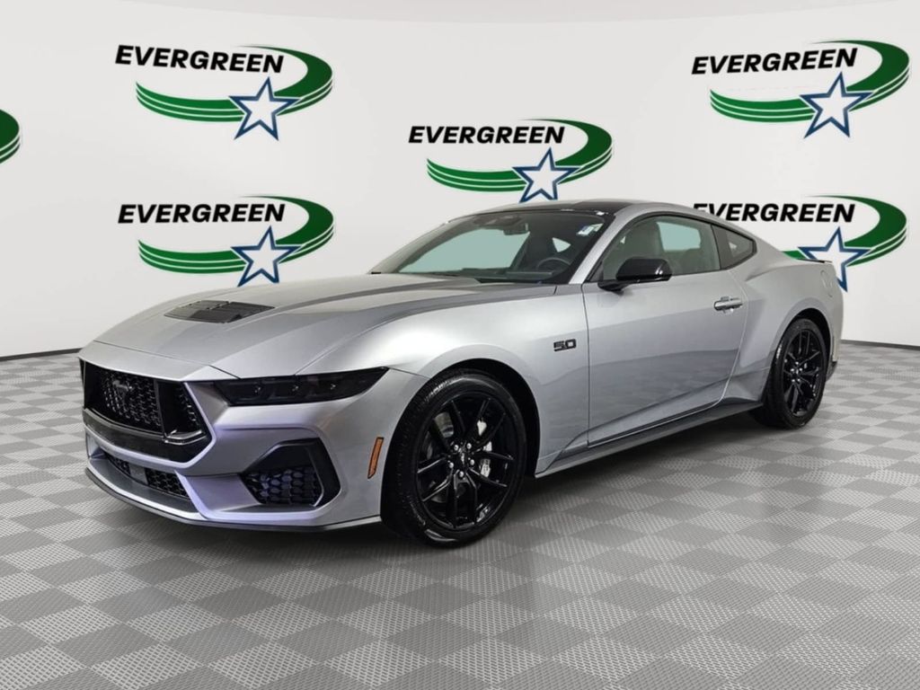 Iconic Silver Metallic 2025 Ford Mustang Coupe Rear-Wheel Drive 6-Speed Manual