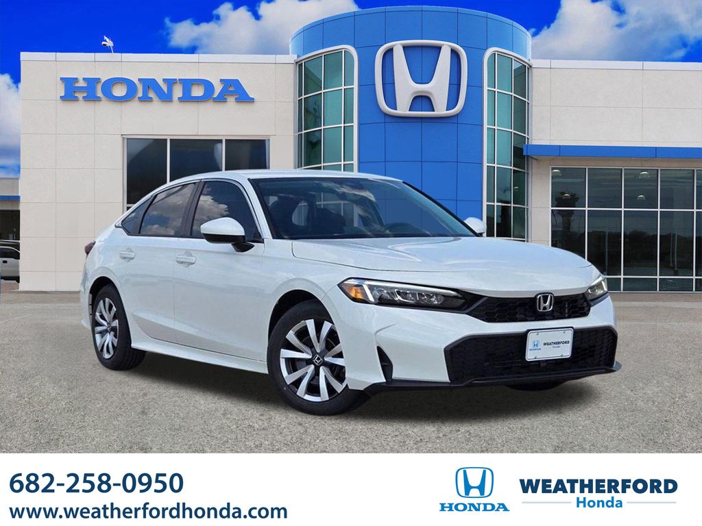 White 2026 Honda Civic Sedan Front-Wheel Drive Continuously Variable Transmission