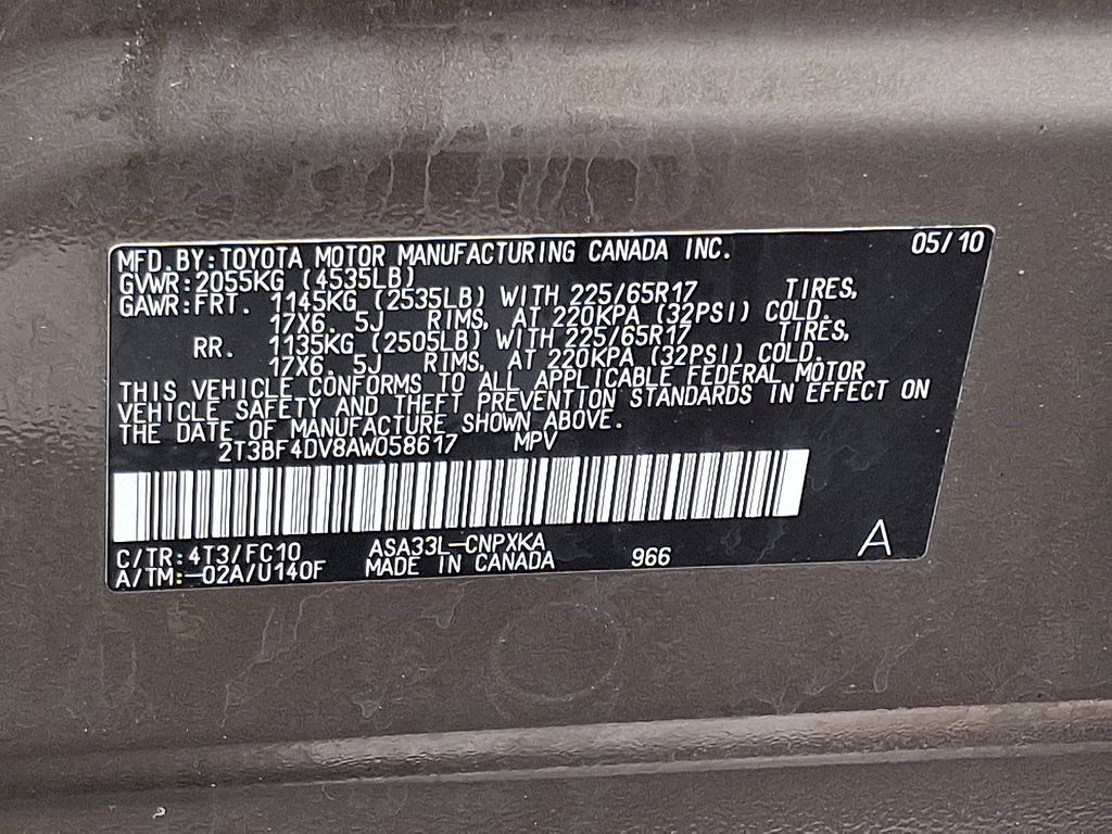 2010 Toyota RAV4 Base 25