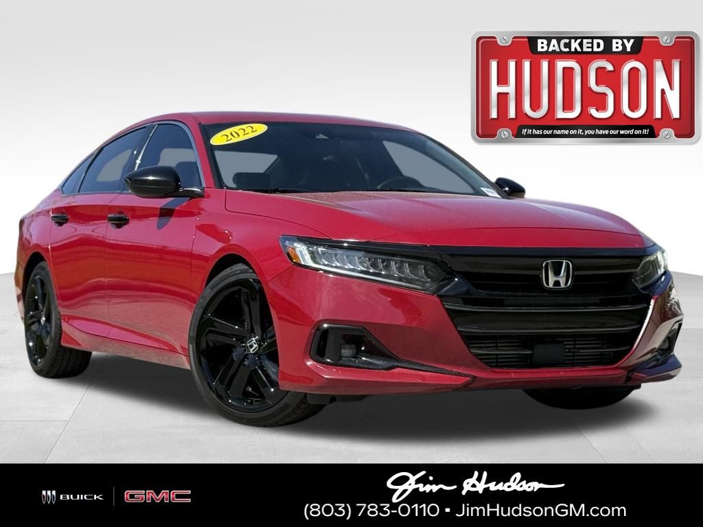 San Marino Red 2022 Honda Accord Sport FWD Sedan Front-Wheel Drive Continuously Variable Transmission