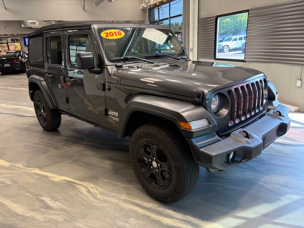 Gray (Granite Crystal Metallic Clearcoat) 2018 Jeep Wrangler SUV / Crossover Four-Wheel Drive 6-Speed Manual