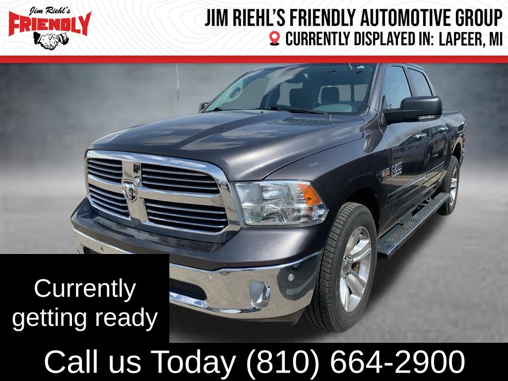 Gray (Granite Crystal Metallic Clearcoat) 2014 RAM 1500 Big Horn Crew Cab 4WD Pickup Truck Four-Wheel Drive 8-Speed Automatic