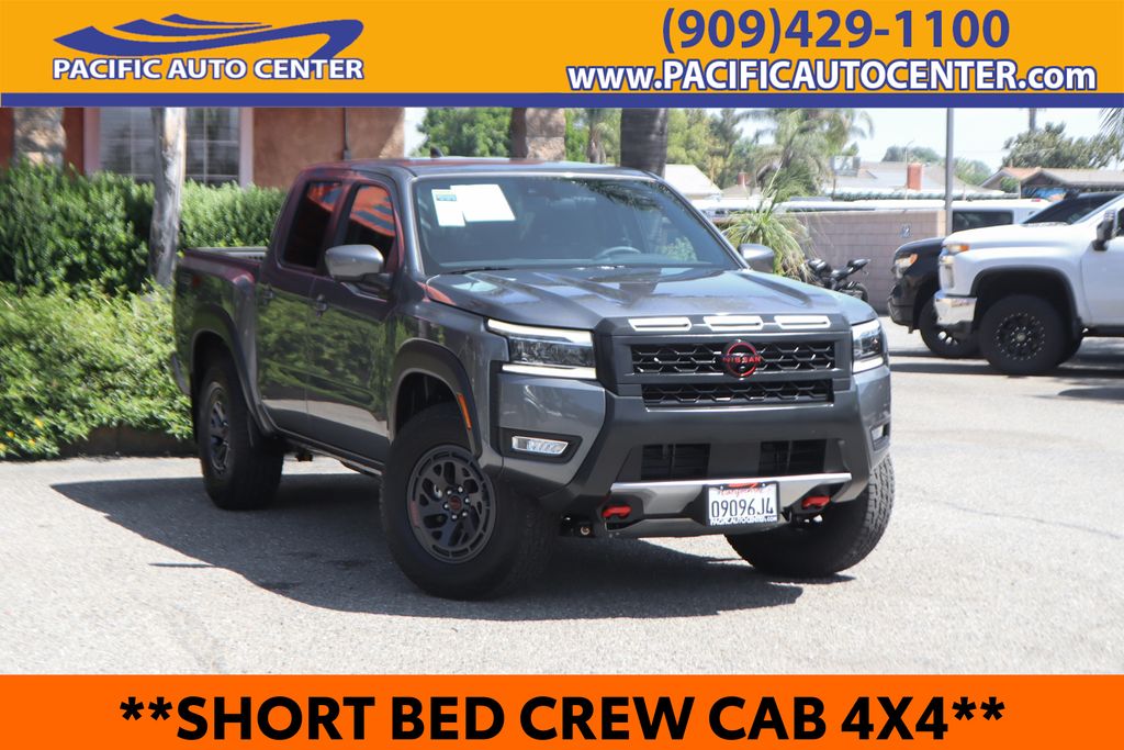 Gray (Gun Metallic) 2025 Nissan Frontier Pickup Truck Four-Wheel Drive 9-Speed Automatic Overdrive