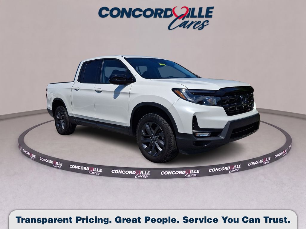 White 2024 Honda Ridgeline Pickup Truck All-Wheel Drive 9-Speed Automatic