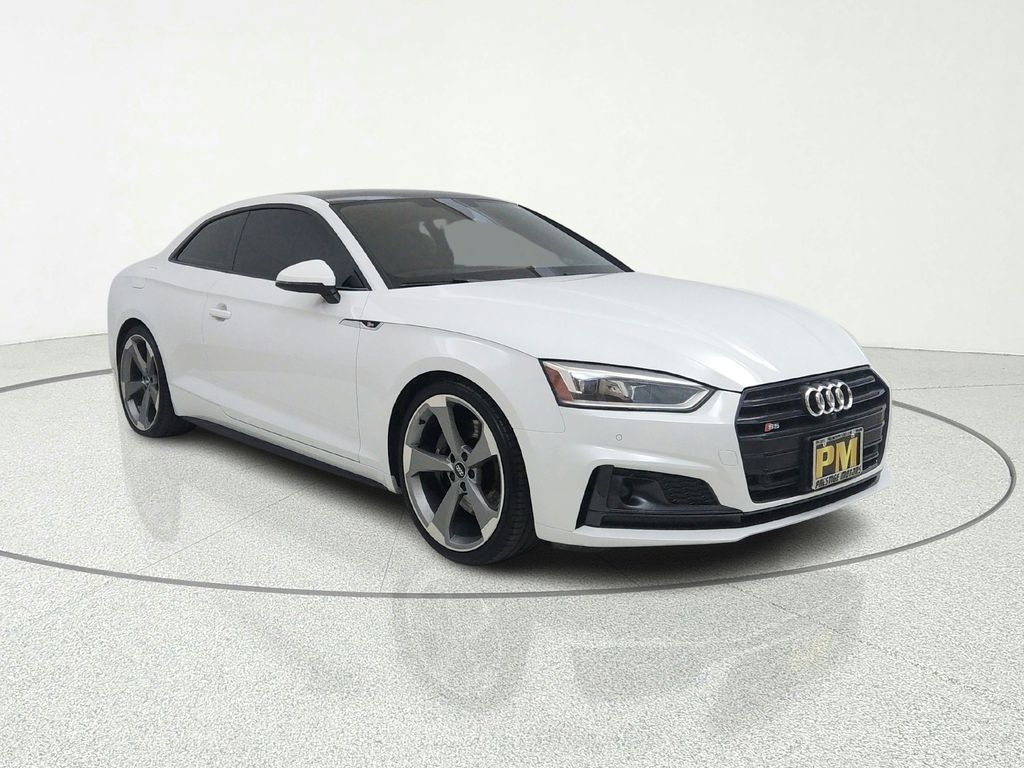 White 2019 Audi S5 3.0T quattro Prestige Coupe AWD Coupe All-Wheel Drive 8-Speed Automatic