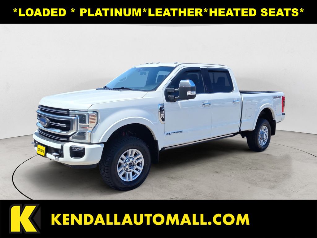 White 2020 Ford F-350 Super Duty Platinum Crew Cab 4WD Pickup Truck Four-Wheel Drive Automatic