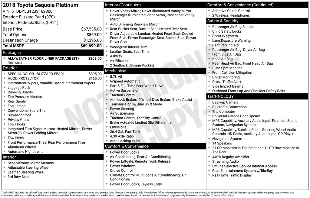 Used 2018 White Toyota Platinum image 18