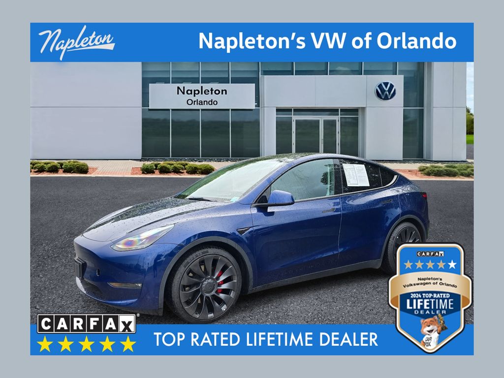 Deep Blue Metallic 2022 Tesla Model Y Performance AWD SUV / Crossover All-Wheel Drive 1-Speed Automatic