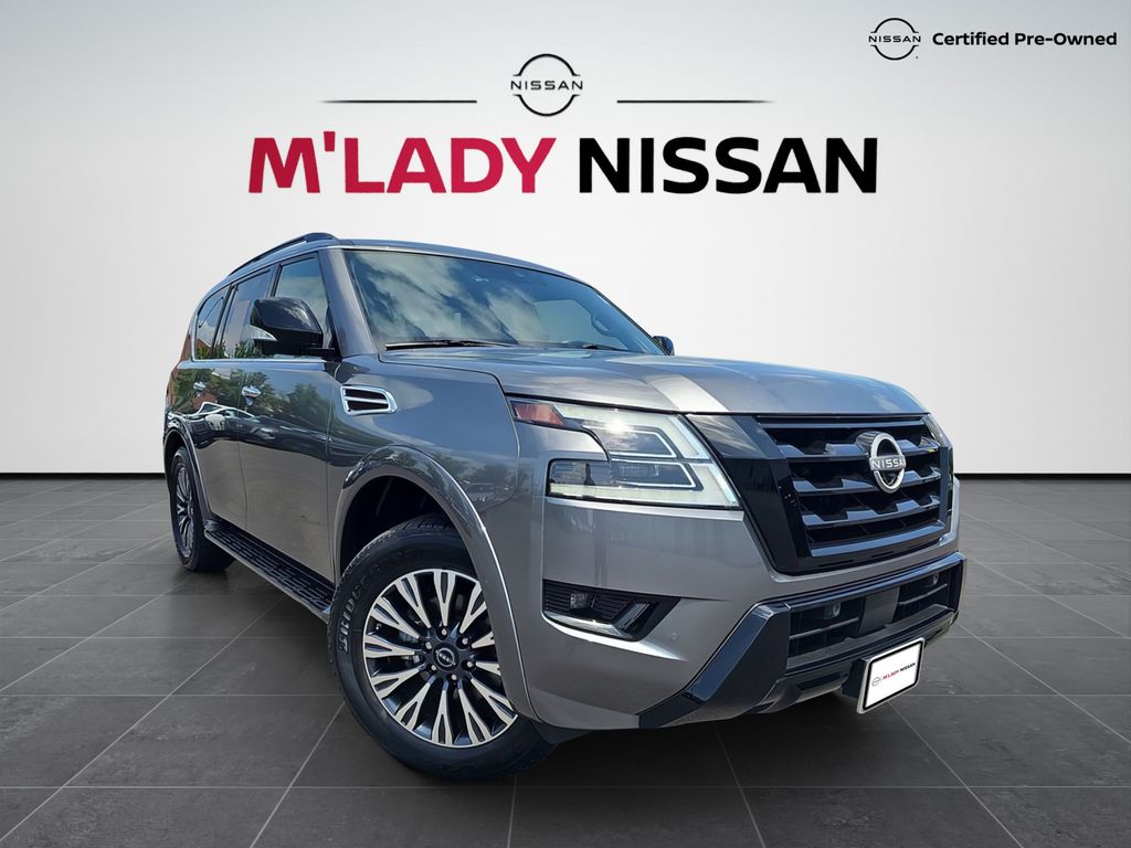 Gray (Gun Metallic) 2024 Nissan Armada SUV / Crossover Four-Wheel Drive 7-Speed Automatic