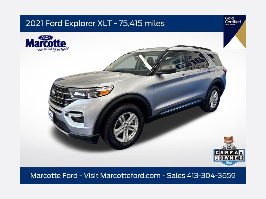 Silver Metallic 2021 Ford Explorer SUV / Crossover All-Wheel Drive Automatic