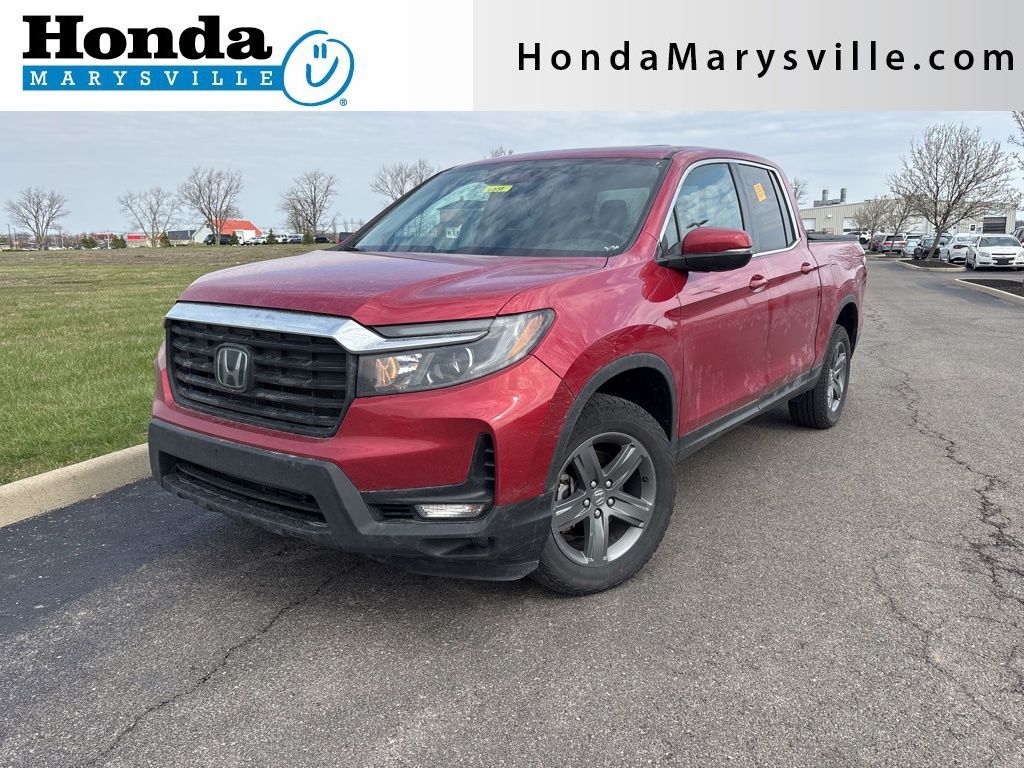 Radiant Red Metallic II 2023 Honda Ridgeline RTL AWD Pickup Truck All-Wheel Drive 9-Speed Automatic