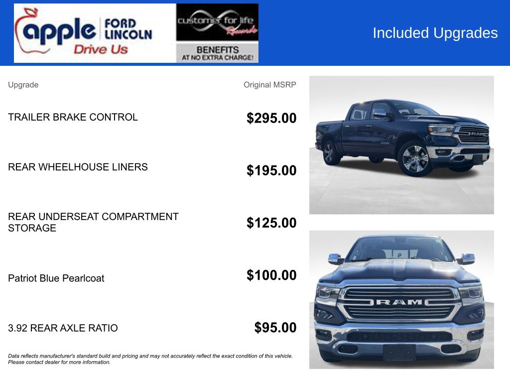 2020 Ram 1500 Laramie Crew Cab 4x4 5'7" Box