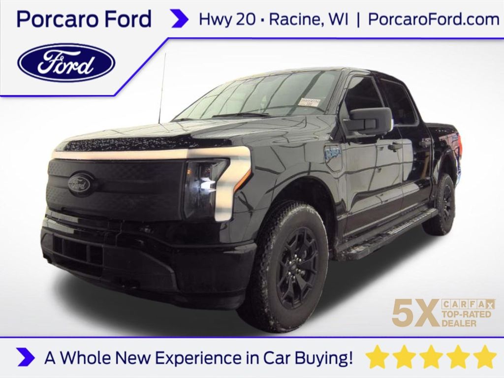 Agate Black Metallic 2025 Ford F-150 Lightning XLT SuperCrew AWD Pickup Truck All-Wheel Drive Automatic