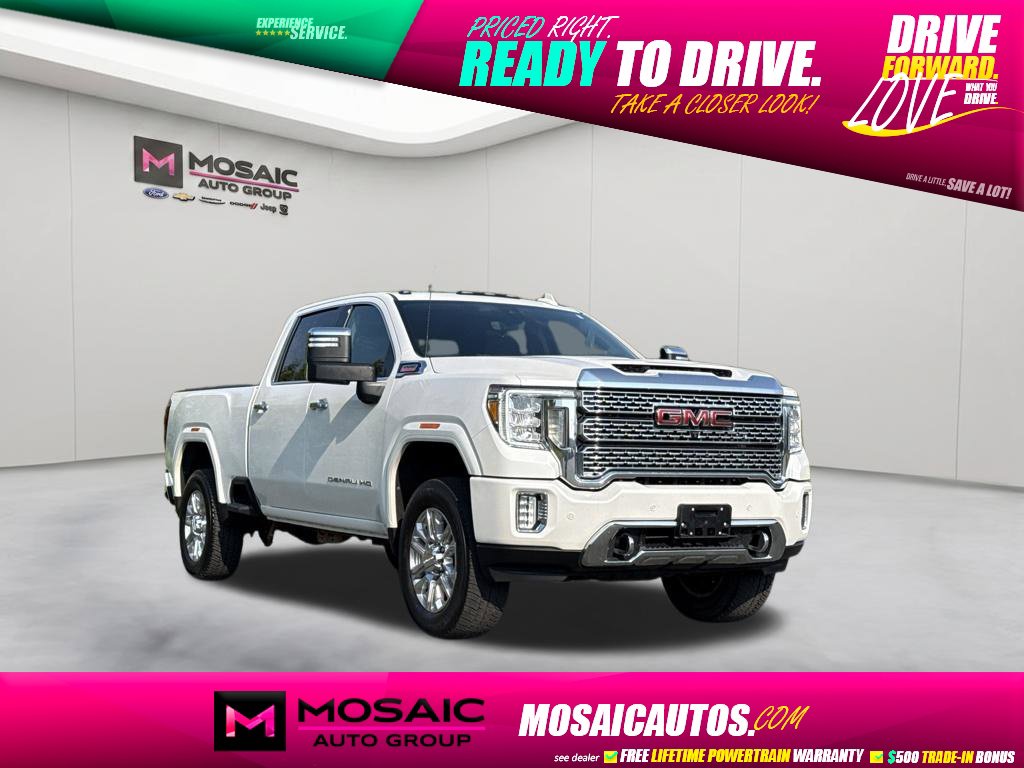 White Frost Tricoat 2023 GMC Sierra 3500HD Pickup Truck Four-Wheel Drive Automatic