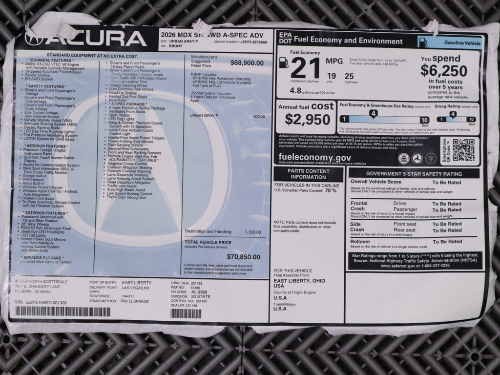 2026 Acura MDX Base 9