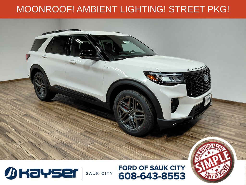 Star White Metallic Tri-Coat 2026 Ford Explorer ST-Line AWD SUV / Crossover All-Wheel Drive Automatic