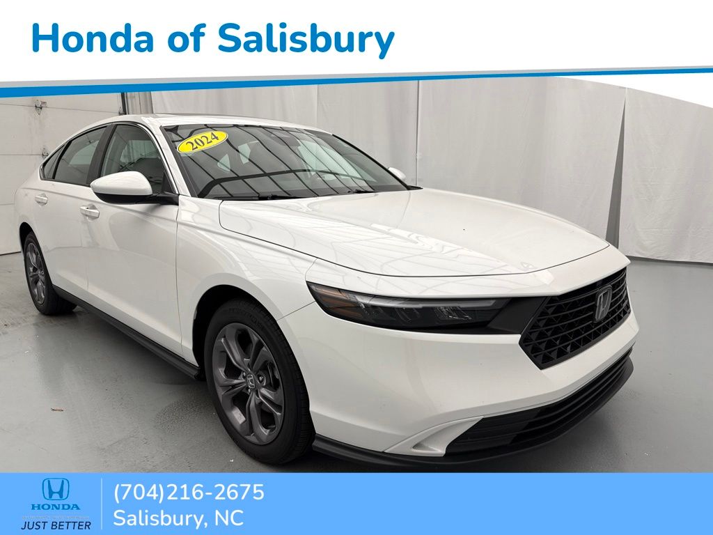 Platinum White Pearl 2024 Honda Accord Sedan Front-Wheel Drive Continuously Variable Transmission