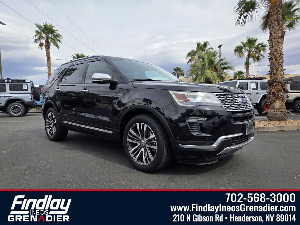 Black 2019 Ford Explorer Platinum AWD SUV / Crossover All-Wheel Drive 6-Speed Automatic