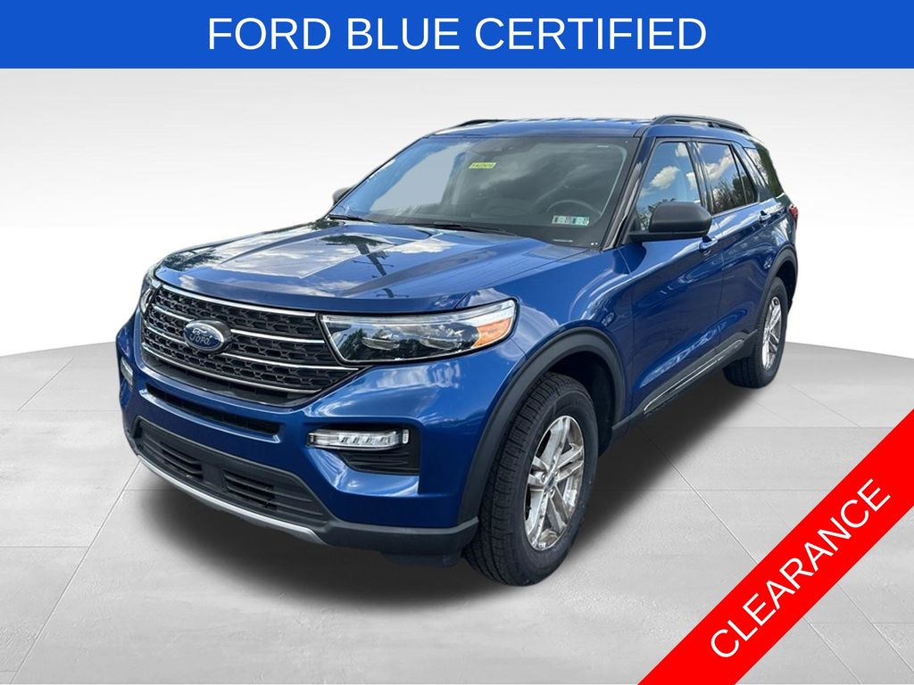 Blue Metallic 2022 Ford Explorer XLT AWD SUV / Crossover All-Wheel Drive Automatic
