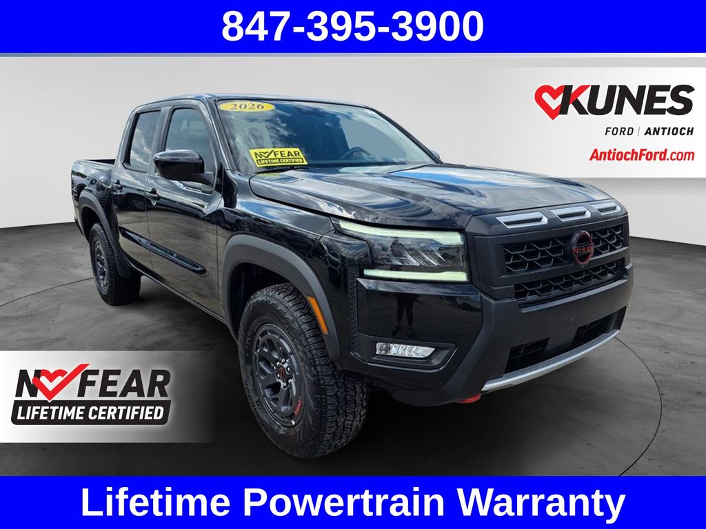 Super Black 2026 Nissan Frontier Pickup Truck Four-Wheel Drive 9-Speed Automatic Overdrive