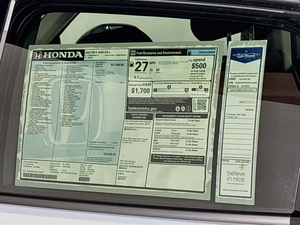 2027 Honda HR-V EX-L