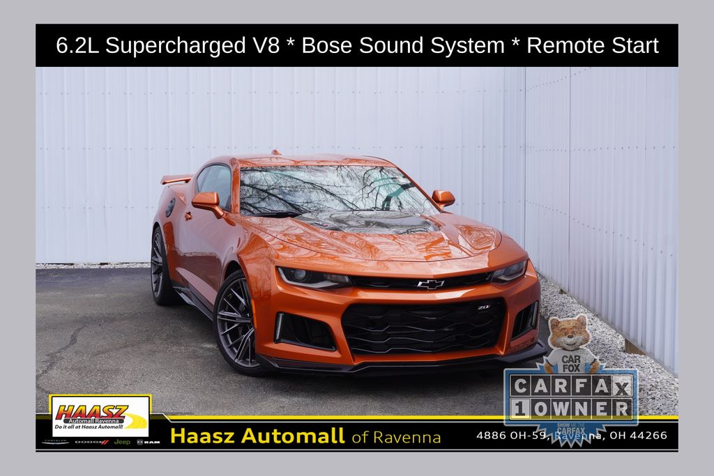 Vivid Orange Metallic 2022 Chevrolet Camaro ZL1 Coupe RWD Coupe Rear-Wheel Drive Automatic