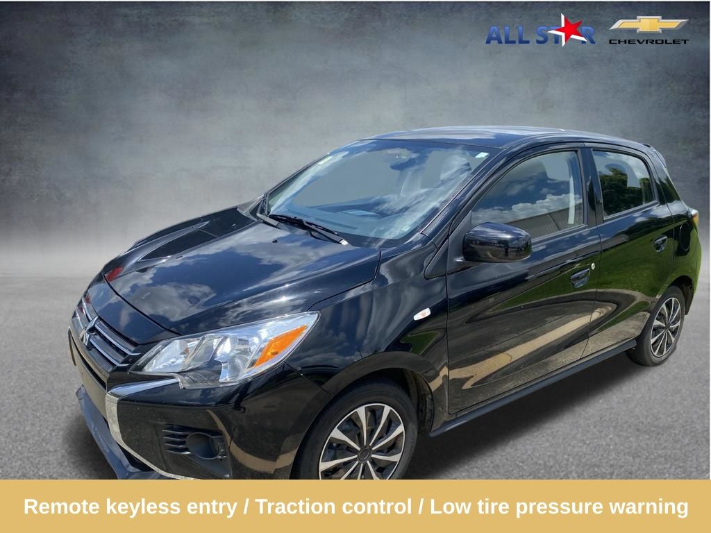 Jet Black Metallic 2024 Mitsubishi Mirage ES FWD Hatchback Front-Wheel Drive Continuously Variable Transmission