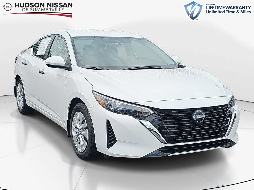 White (Fresh Powder) 2025 Nissan Sentra Sedan Front-Wheel Drive Continuously Variable Transmission