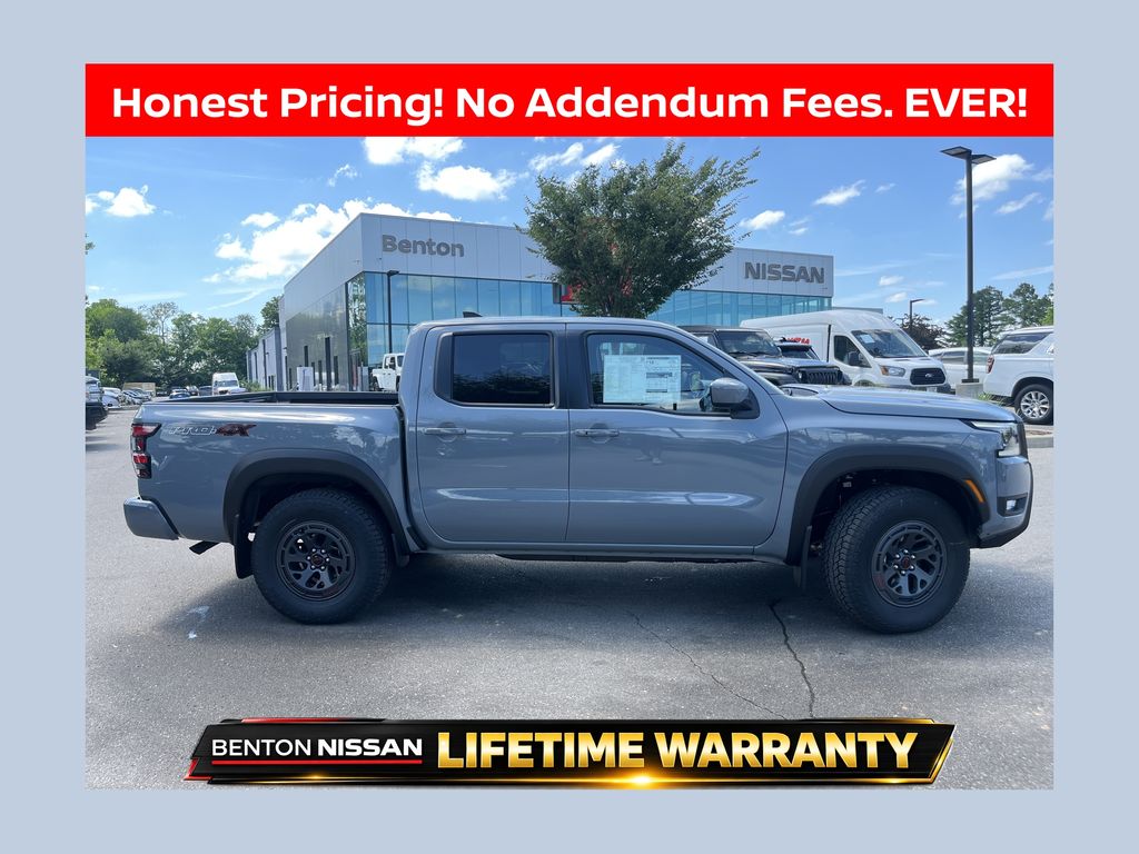 Boulder Gray Pearl 2026 Nissan Frontier Pickup Truck Four-Wheel Drive 9-Speed Automatic Overdrive