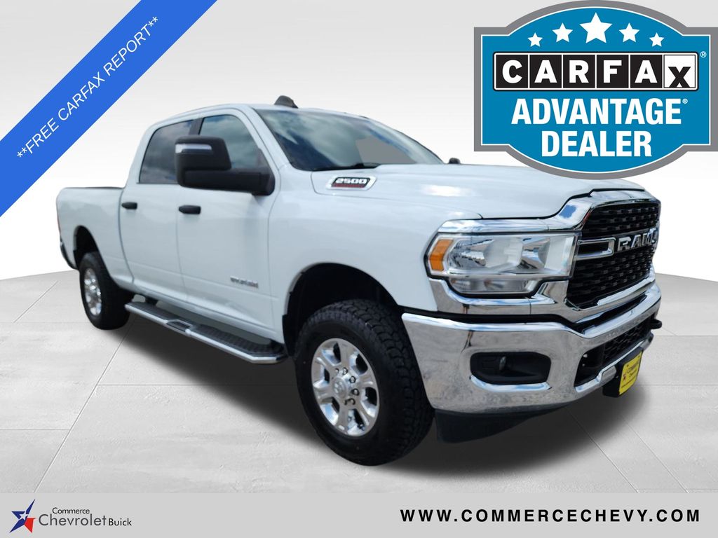 Bright White Clearcoat 2023 RAM 2500 Pickup Truck Four-Wheel Drive 8-Speed Automatic