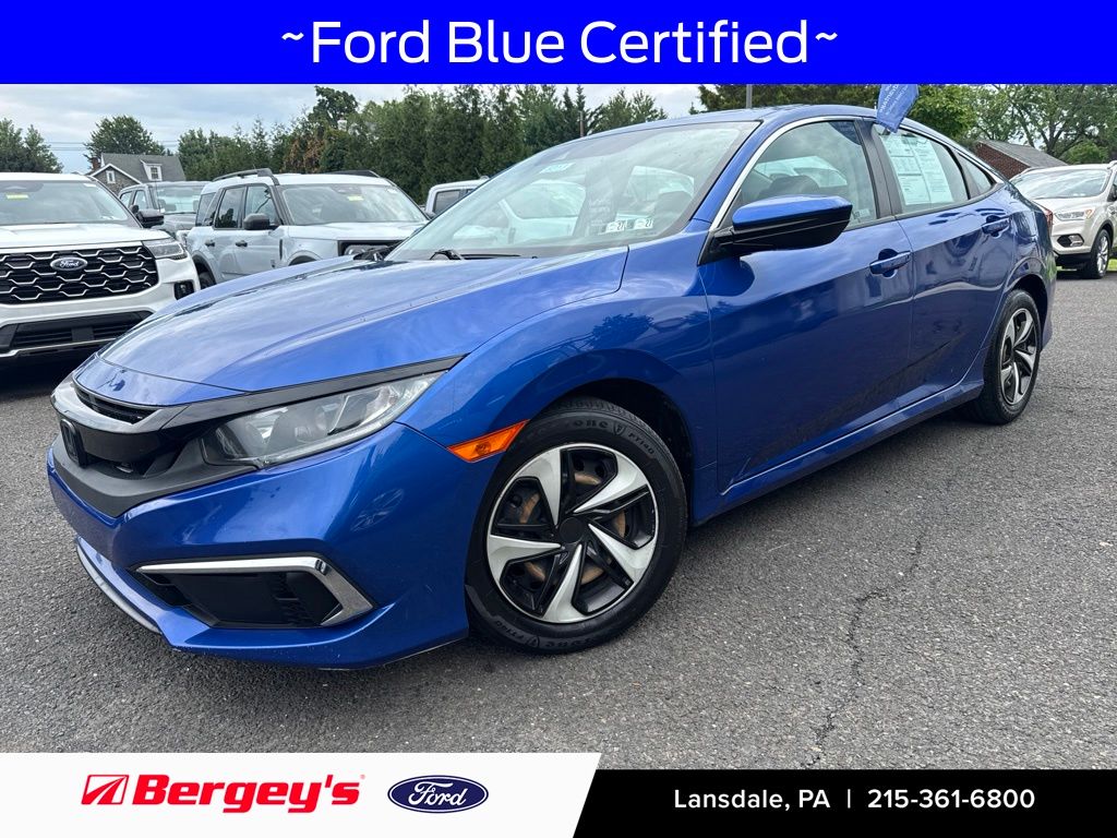 Aegean Blue Metallic 2021 Honda Civic Sedan Front-Wheel Drive Continuously Variable Transmission