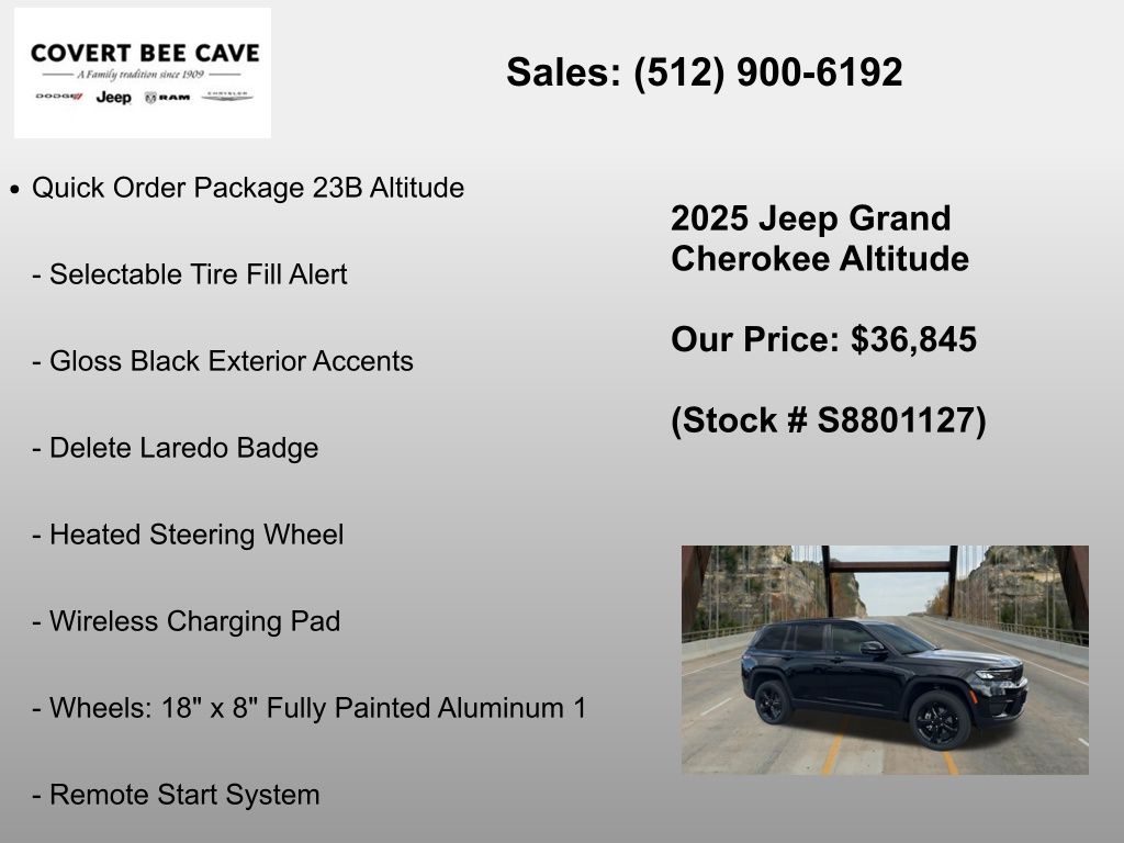 New Car 2025 Jeep Grand Cherokee  For Sale Under $40,000 In Austin, Texas