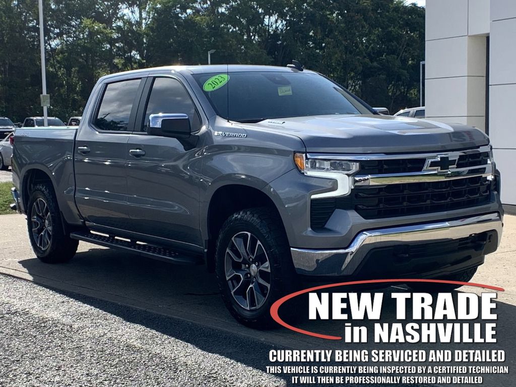 Sterling Gray Metallic 2023 Chevrolet Silverado 1500 Pickup Truck Four-Wheel Drive Automatic