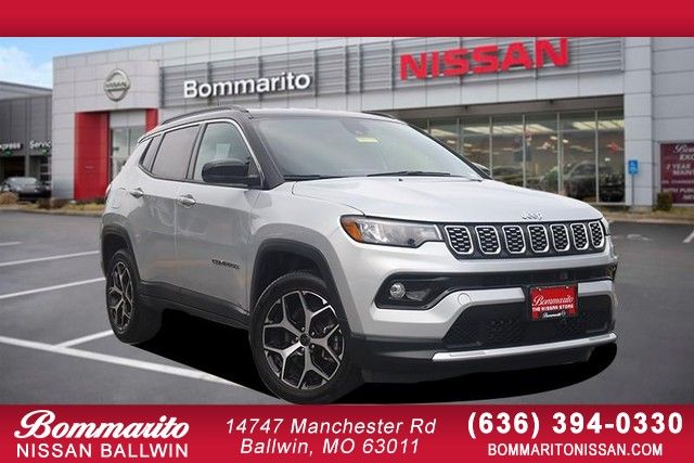 Silver 2025 Jeep Compass SUV / Crossover Four-Wheel Drive 8-Speed Automatic