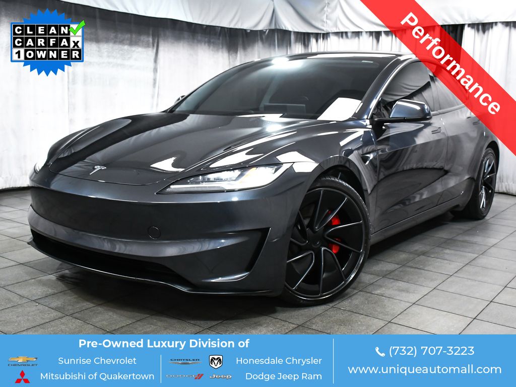 Gray 2025 Tesla Model 3 Sedan All-Wheel Drive 1-Speed Automatic
