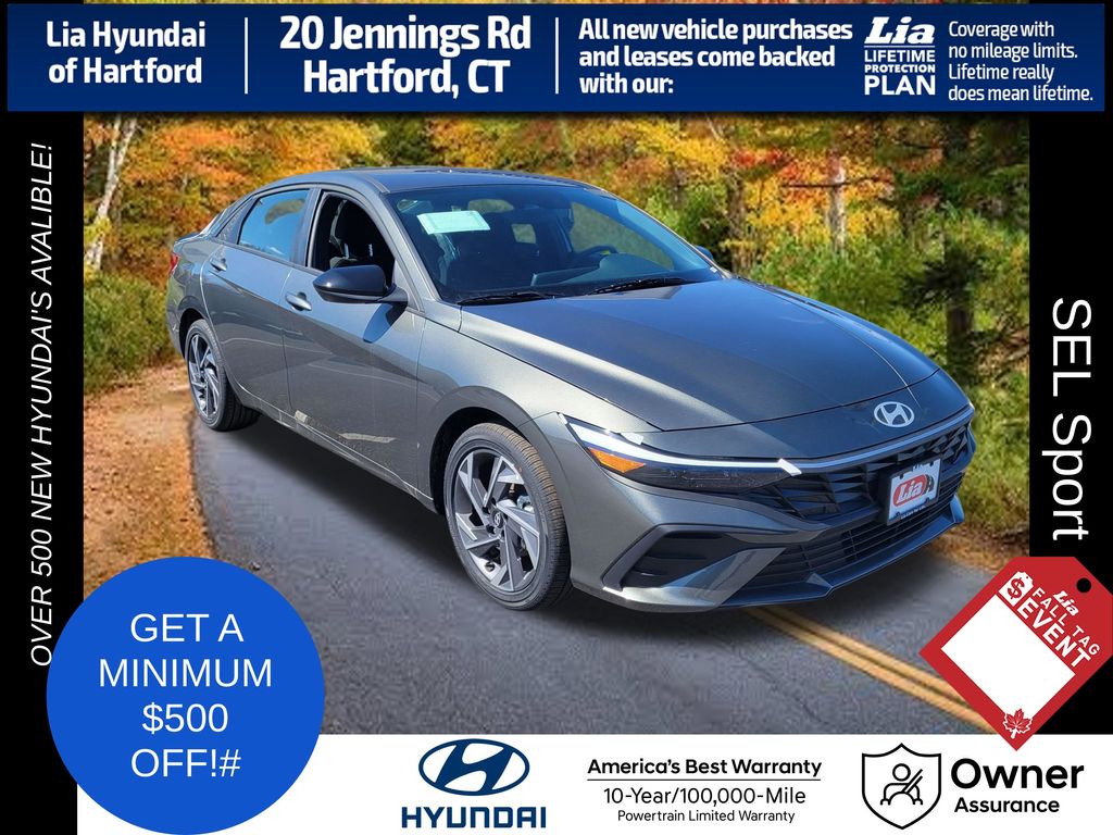 Amazon Gray 2026 Hyundai Elantra Hybrid Sedan Front-Wheel Drive 6-Speed Dual Clutch