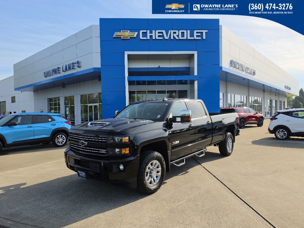 Black 2017 Chevrolet Silverado 3500HD LTZ Crew Cab 4WD Pickup Truck Four-Wheel Drive 6-Speed Automatic