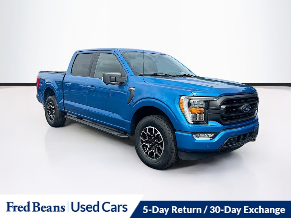 Blue Metallic 2021 Ford F-150 XLT SuperCrew 4WD Pickup Truck Four-Wheel Drive Automatic