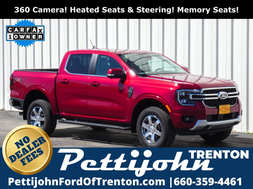Ruby Red Metallic 2025 Ford Ranger Lariat SuperCrew 4WD Pickup Truck Four-Wheel Drive Automatic
