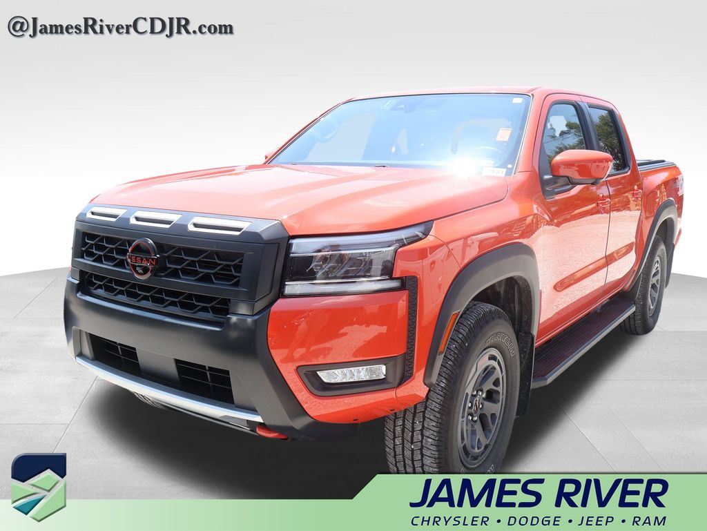Afterburn Orange 2025 Nissan Frontier Pickup Truck Four-Wheel Drive 9-Speed Automatic Overdrive