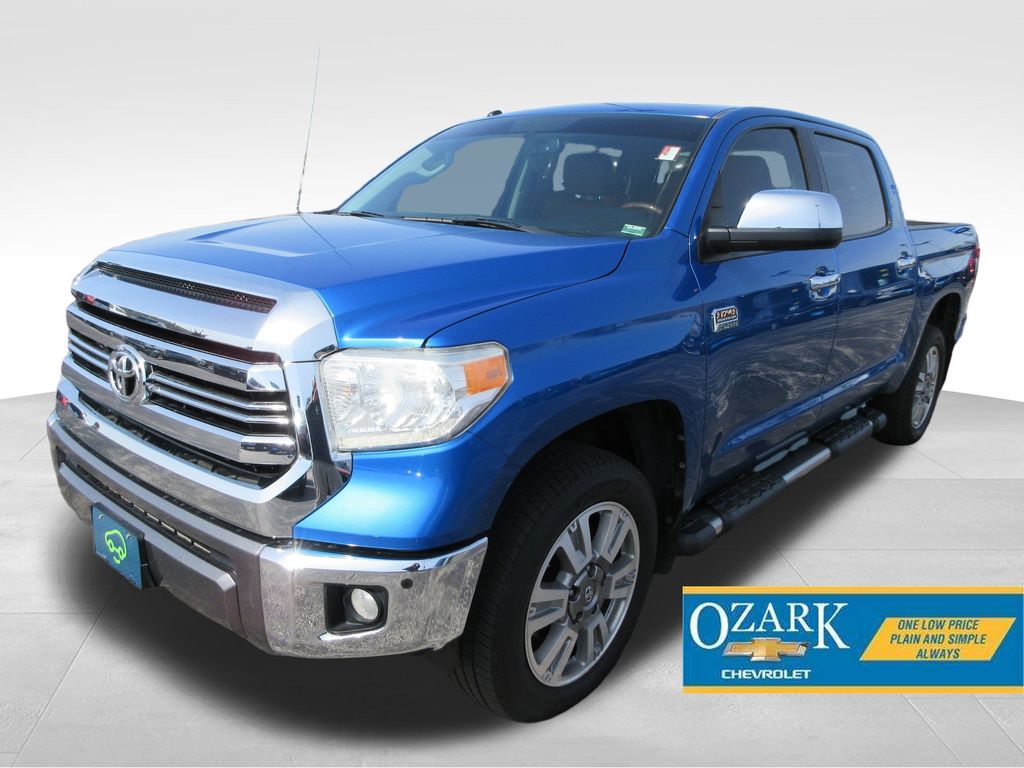 Blazing Blue Pearl 2017 Toyota Tundra 1794 Edition CrewMax 5.7L 4WD Pickup Truck Four-Wheel Drive 6-Speed Automatic Overdrive