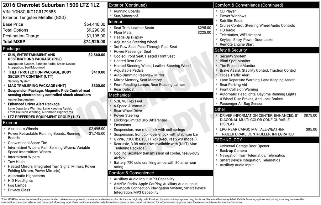 Used 2016 Gray Chevrolet LTZ image 11