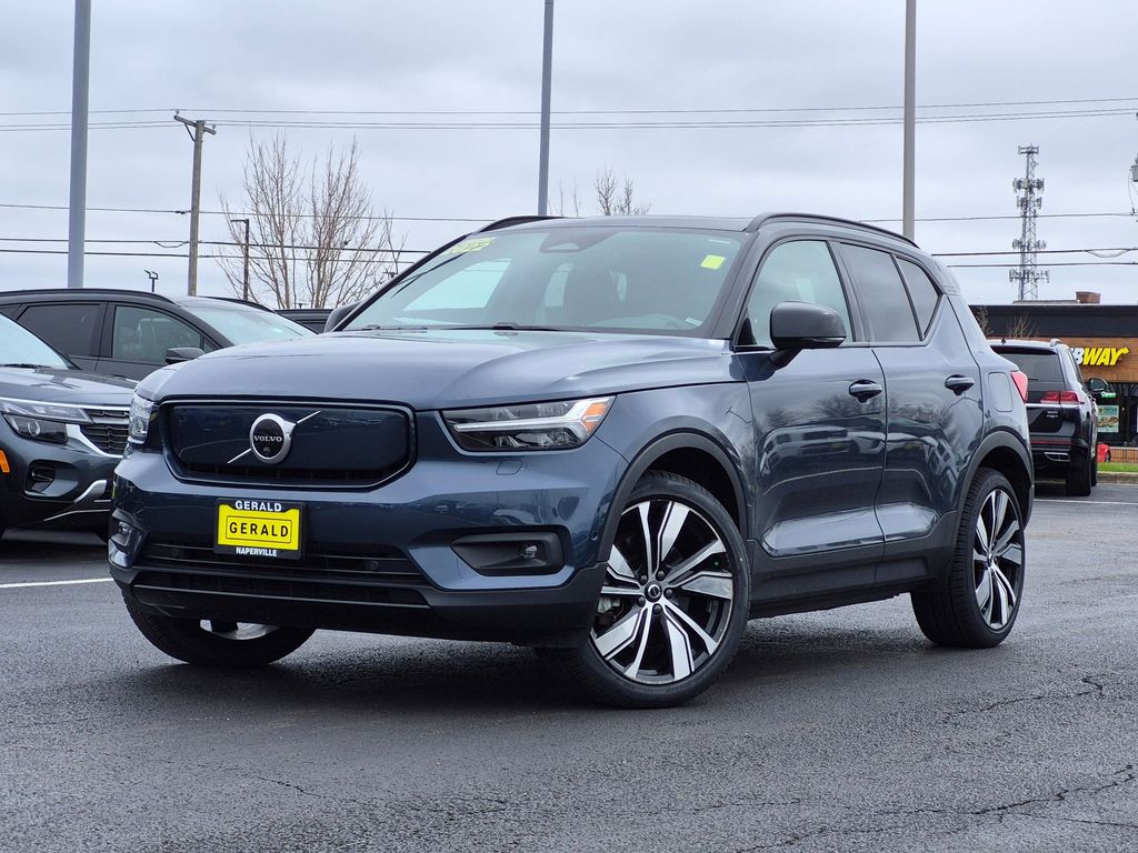 Denim Blue Metallic 2022 Volvo XC40 Recharge Twin Ultimate eAWD SUV / Crossover All-Wheel Drive 1-Speed Automatic